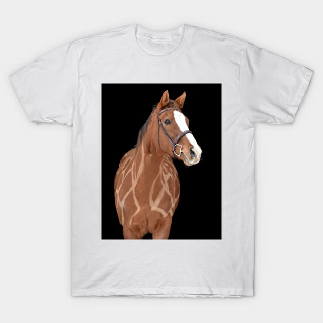 Giraffe horse T-Shirt by theartsyeq